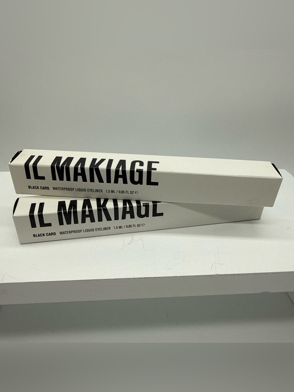 Lot of 2 IL MAKIAGE Black Card Waterproof Liquid Matte Eyeliners Black 1.5ml NEW
